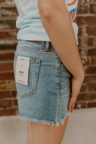 Bailey High Rise Denim Shorts- Hidden