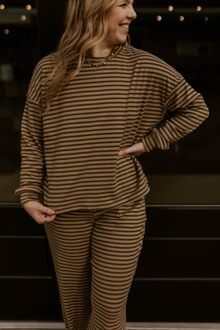 Daily Dose Striped Set- Moss