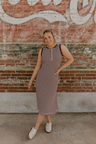 Striped Henley Dress