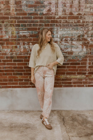 Vintage Rose Patchwork Barrel Joggers