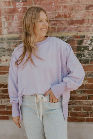 Cloud Nine Pullover- Lavender