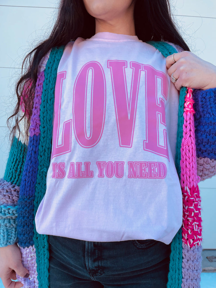 Love Is All You Need Oversized Graphic Tee