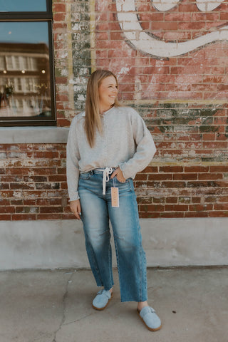 Heathered Button Up Sweater