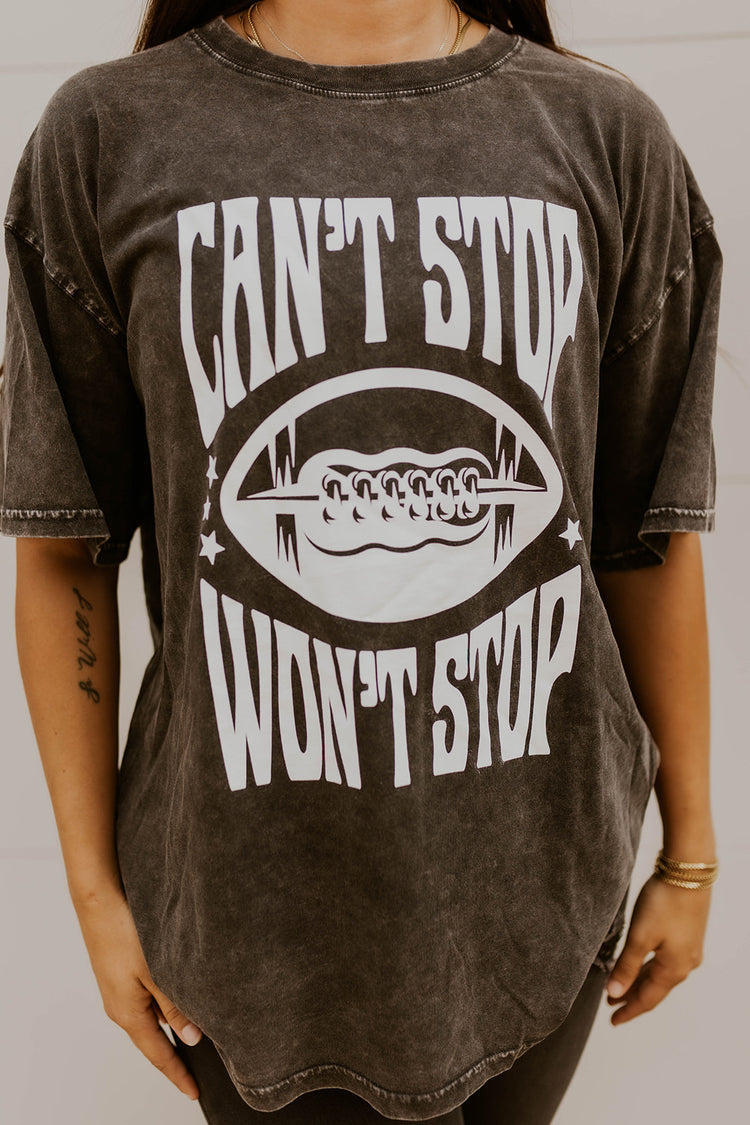 Can't Stop Won't Stop Oversized Graphic Tee