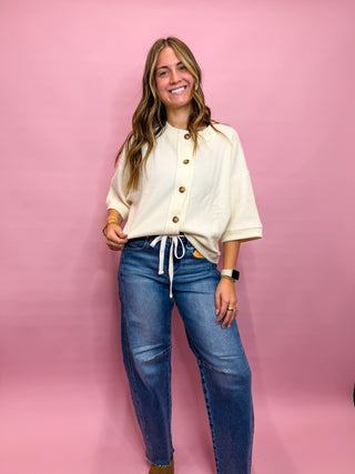 Everyday Rib Sweater- Cream