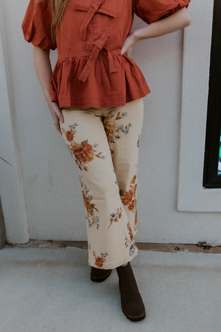 Fun In Floral Wide Leg Pants