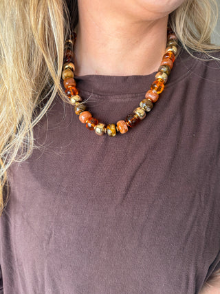 Amber Beaded Necklace