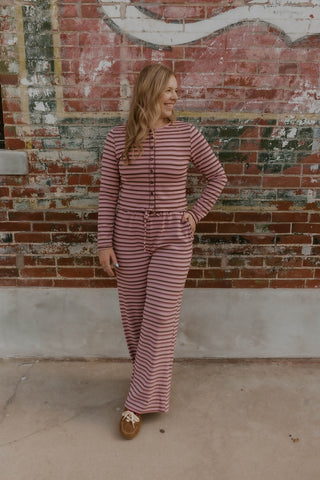 Softly Striped Drawstring Pants