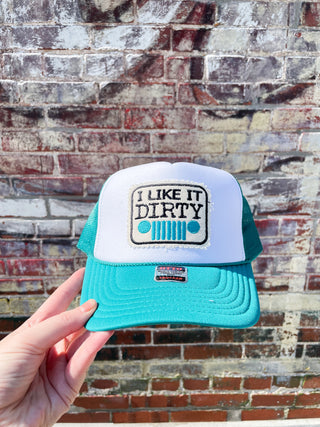 I Like It Dirty Jeep Trucker Hat