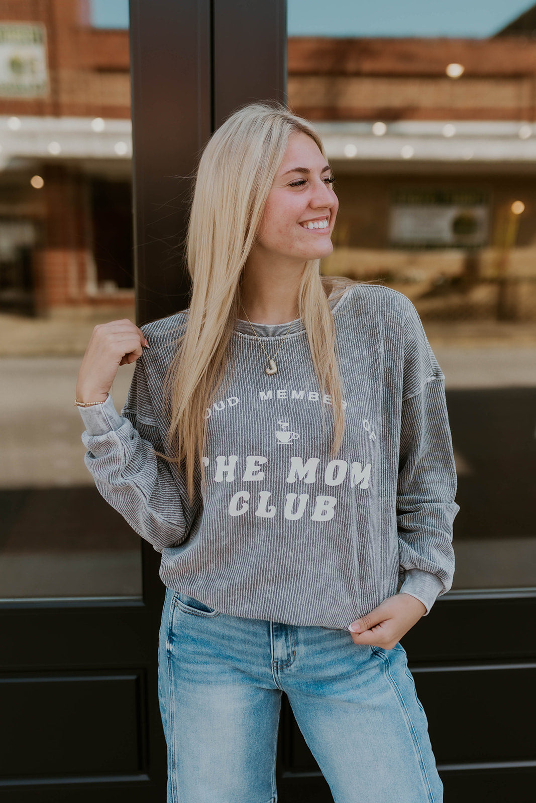 Mom Club Mineral Washed Corded Sweatshirt – The Rowe Boutique