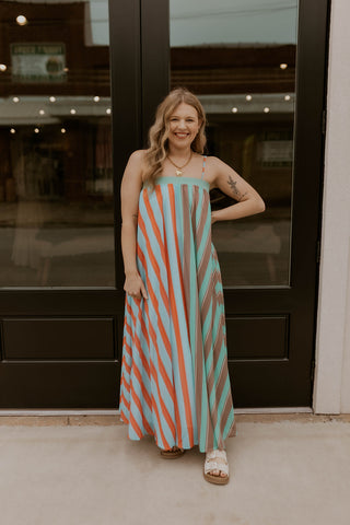 Serafina Striped Maxi Dress (Restock Coming)