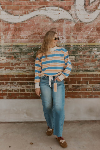 Emery Drawstring Barrel Jeans- Risen