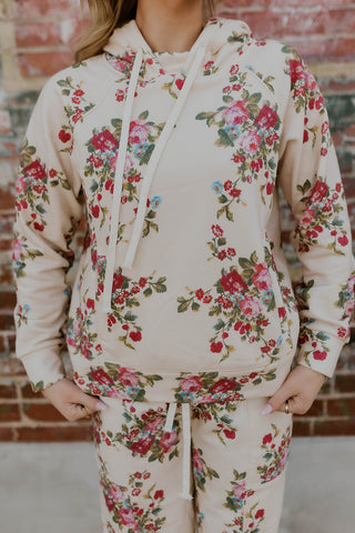 Floral French Terry Hoodie