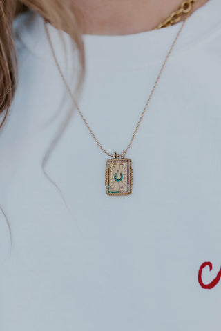 Horseshoe Bling Pendant Necklace