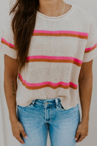 Striped Lightweight Knit Top