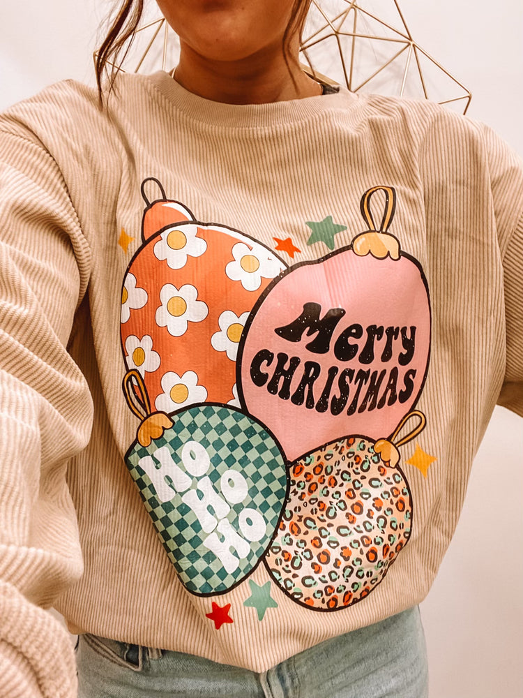 Merry Christmas Corded Sweatshirt