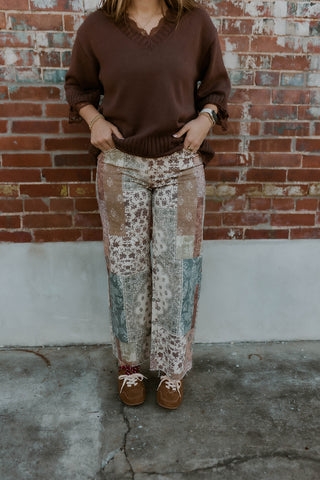 Down To Earth Patchwork Jeans- Risen