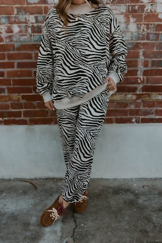 Bold Moves Zebra Joggers