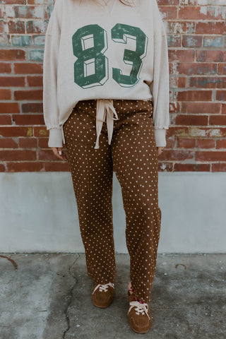 Dotted In Toffee Pants