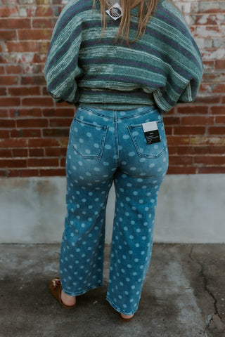 Kami Polka Dot Barrel Jeans