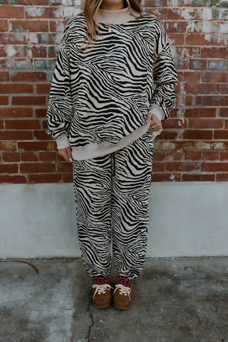 Bold Moves Zebra Joggers