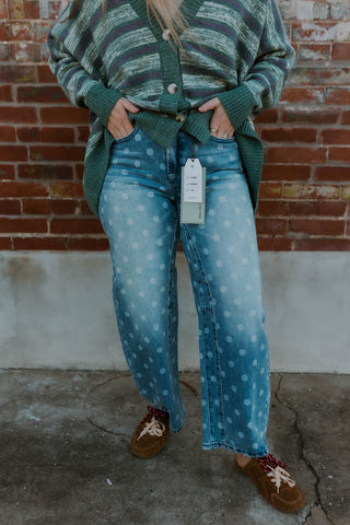 Kami Polka Dot Barrel Jeans