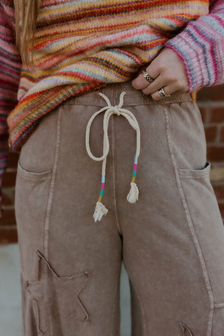 All Star Wide Leg Pants- Mushroom
