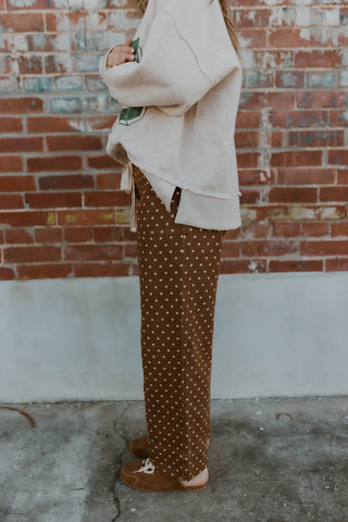 Dotted In Toffee Pants