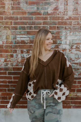 Woven Together Oversized Top