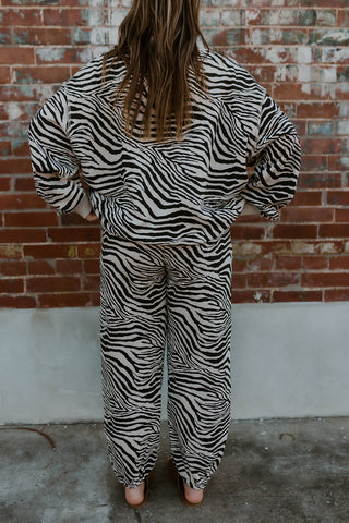 Bold Moves Zebra Joggers