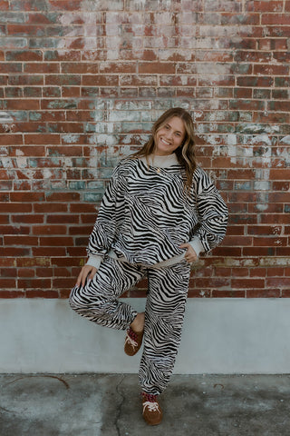 Bold Moves Zebra Joggers