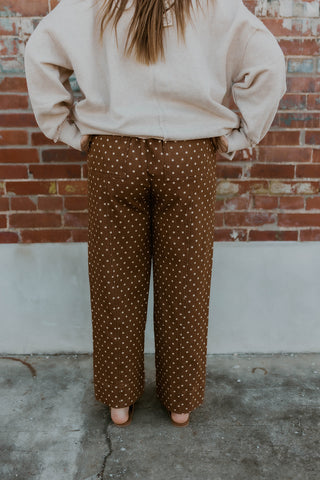 Dotted In Toffee Pants