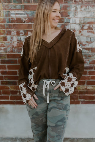 Woven Together Oversized Top
