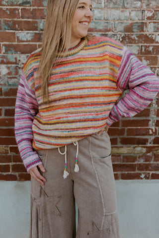 Chasing Rainbow Striped Sweater