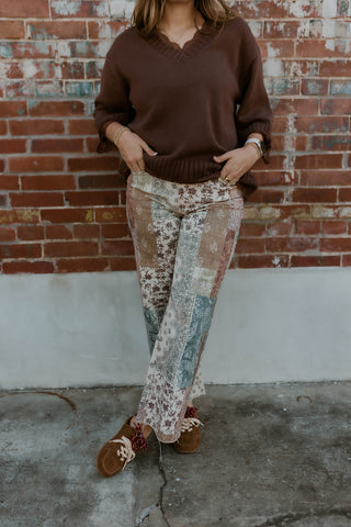 Down To Earth Patchwork Jeans- Risen