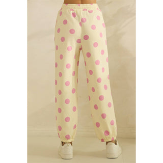 Just A Girl Polka Dot Sweatpants