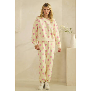 Just A Girl Polka Dot Sweatpants