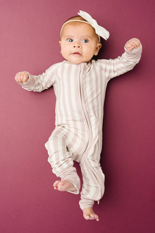 Blush Stripe Bamboo Sleeper