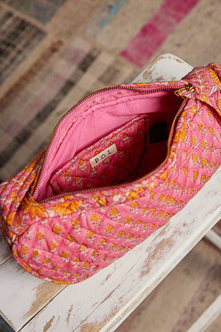 Essential Lightweight Quilted Floral Bag- Pink