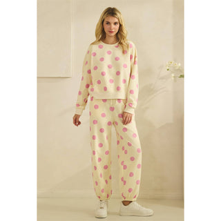 Just A Girl Polka Dot Sweatshirt