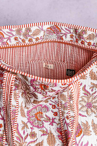 Quilted Tote Bag- Ivory