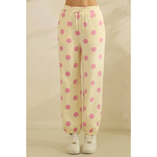 Just A Girl Polka Dot Sweatpants