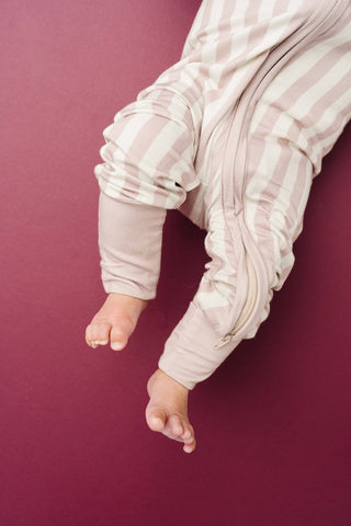 Blush Stripe Bamboo Sleeper
