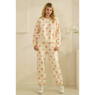 Just A Girl Polka Dot Sweatpants