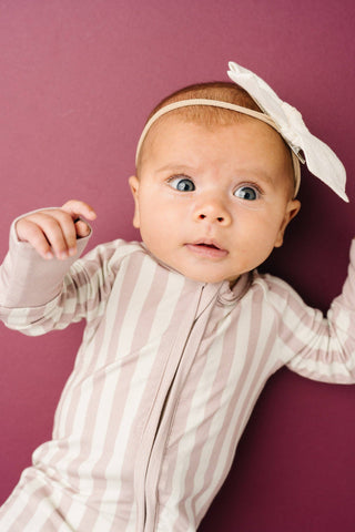 Blush Stripe Bamboo Sleeper