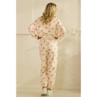 Just A Girl Polka Dot Sweatpants