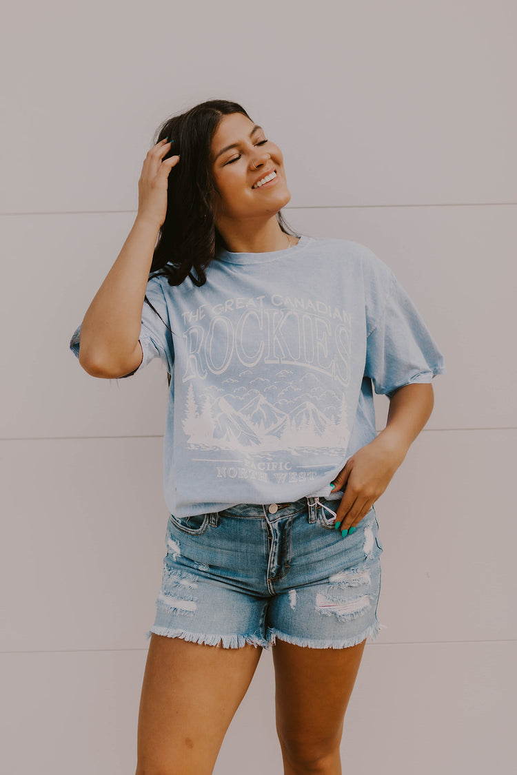 Rockies Mineral Wash Oversized Graphic Tee