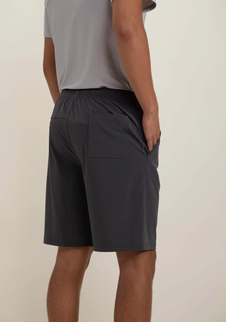 Men's Active Drawstring Shorts- Charcoal