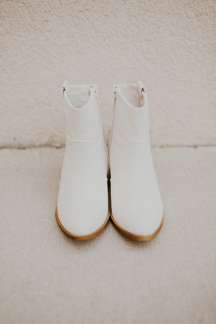 Unite White Snake Bootie- Dirty Laundry