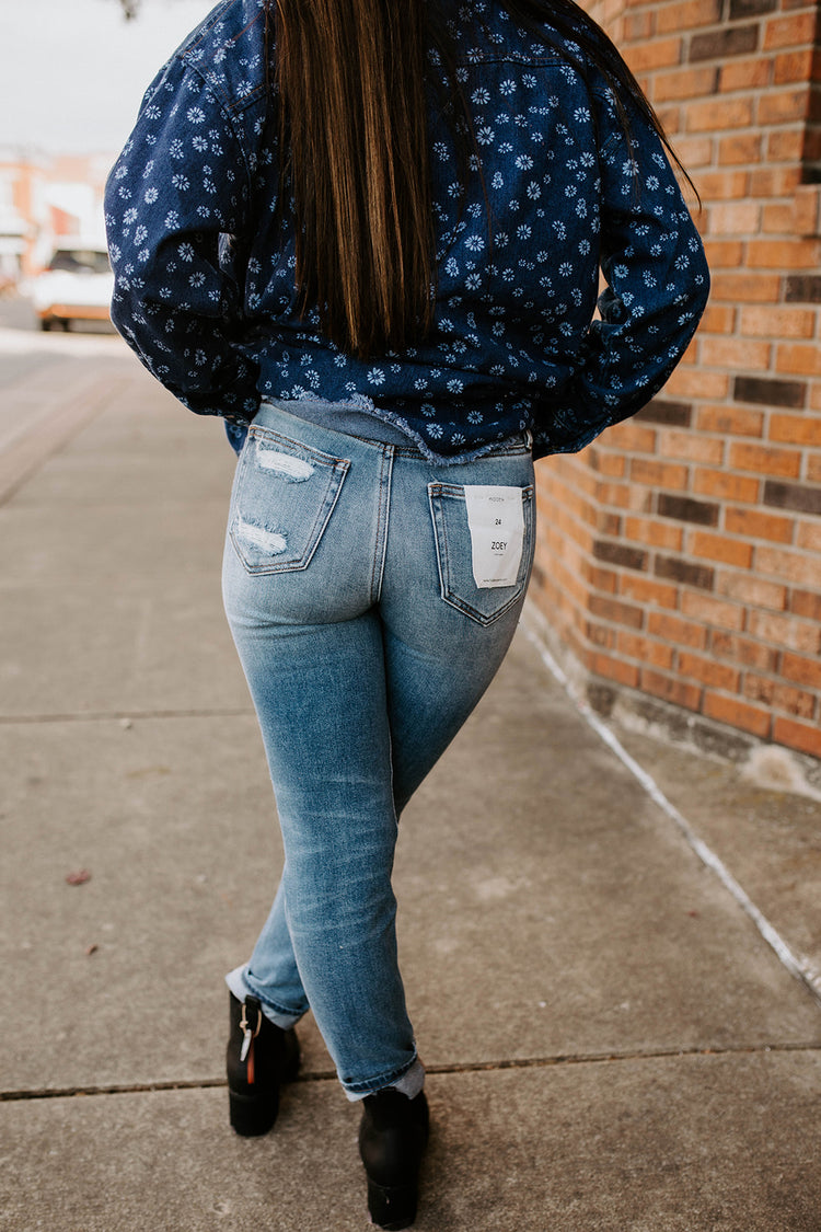 Zoey Straight Leg Jeans- Hidden